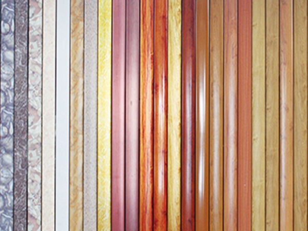 Wood grain transfer printing aluminum veneer