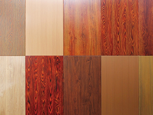 Wood grain transfer printing aluminum veneer