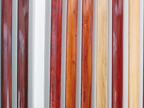 Wood grain transfer printing aluminum veneer