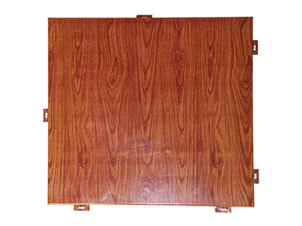 Wood grain aluminum veneer